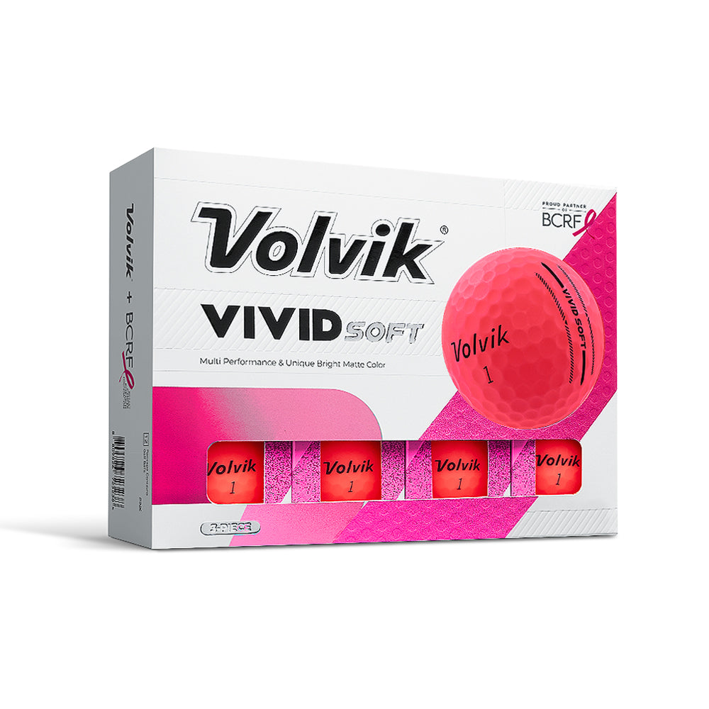 BCRF Vivid Soft Pink Golf Balls