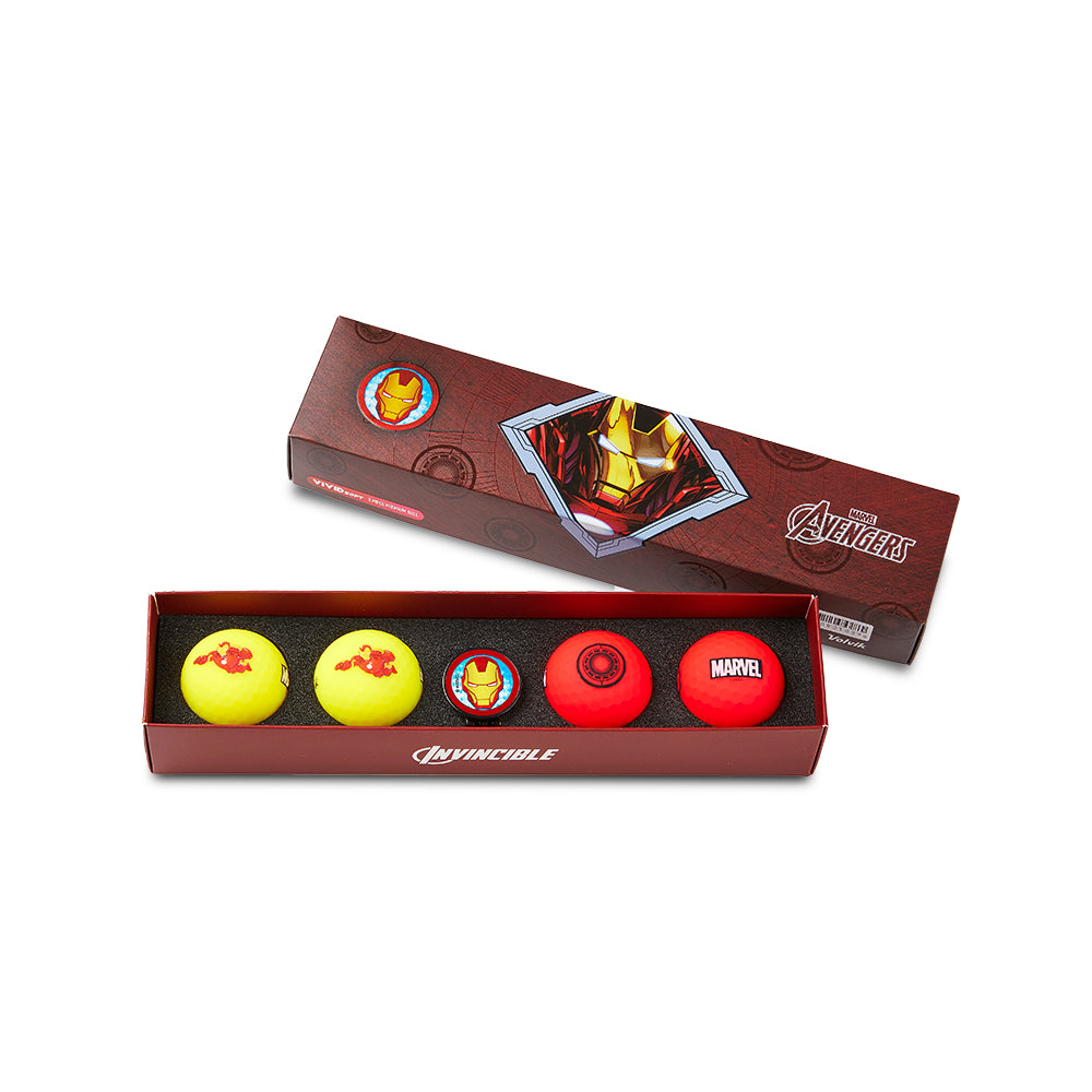 Marvel Iron Man Gift Set | Volvik Collectible Vivid Soft Golf