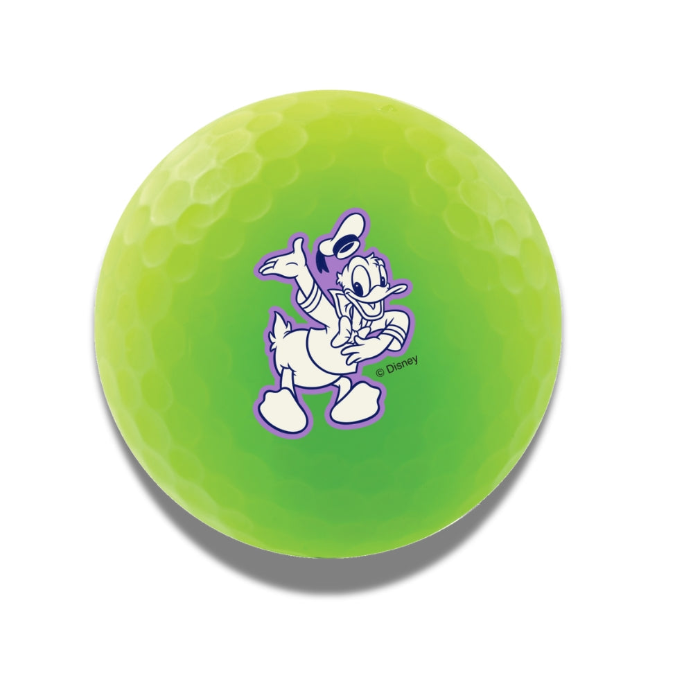 disney volvik collab donald duck 2.0 classic edition vivid soft golf ball green with donald duck