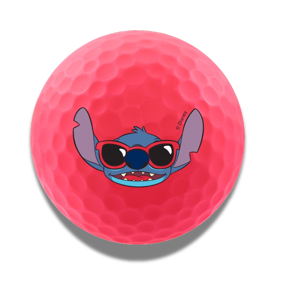 disney volvik collab lilo stitch aloha edition vivid soft golf ball pink with stitch
