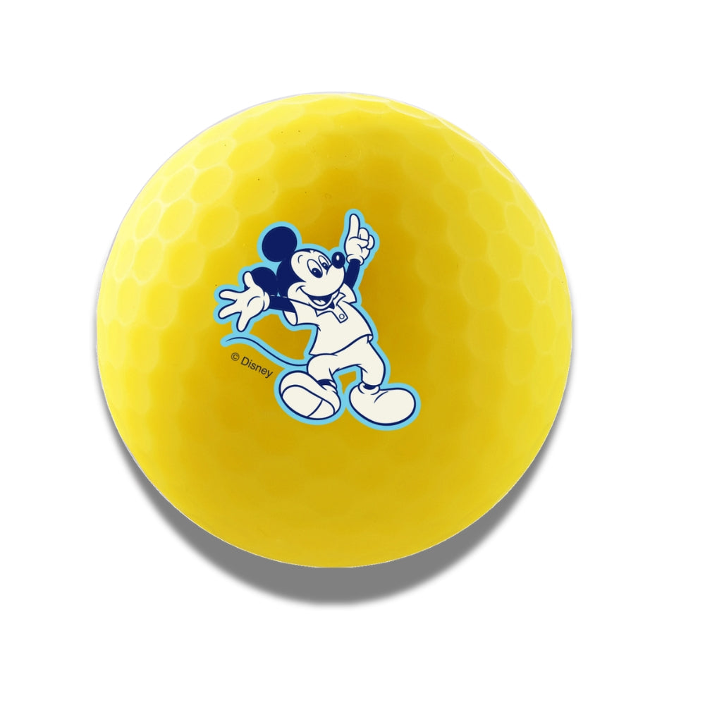 disney volvik collab mickey mouse 2.0 classic edition vivid soft golf ball yellow with mickey mouse