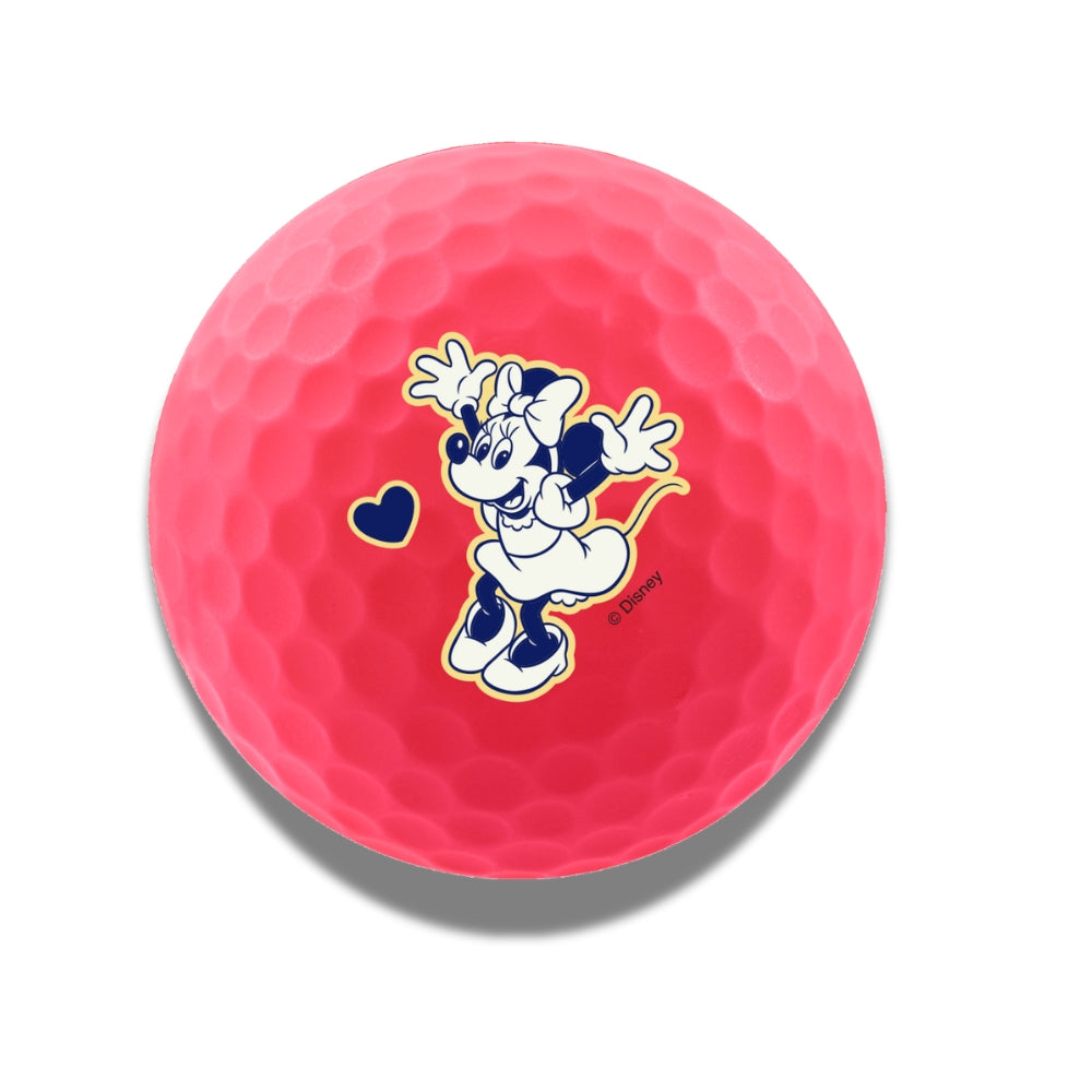 disney volvik collab minnie mouse 2.0 classic edition vivid soft golf ball pink with minnie mouse