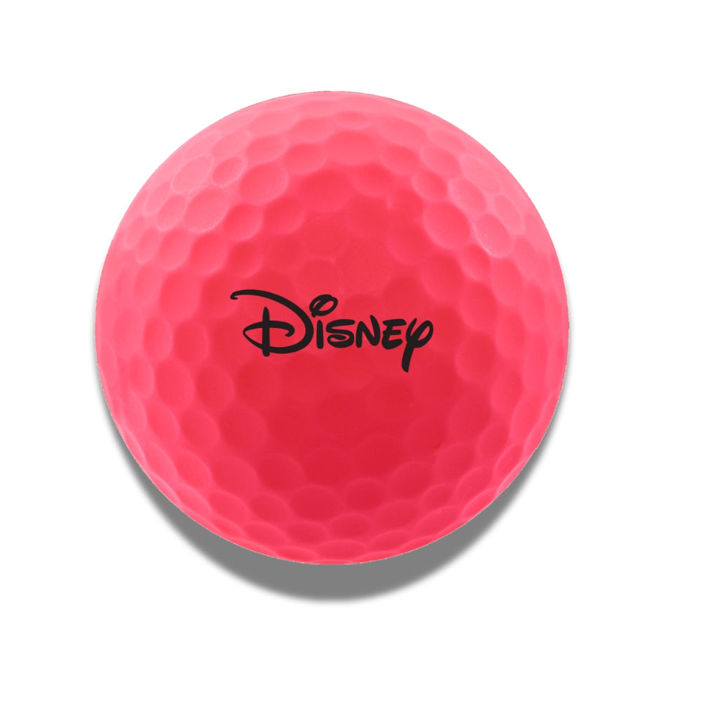 disney volvik collab minnie mouse 2.0 classic edition vivid soft golf ball pink with putting line
