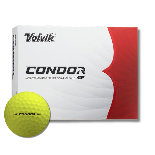 volvik condor yellow urethane golf ball with packaging #color_yellow