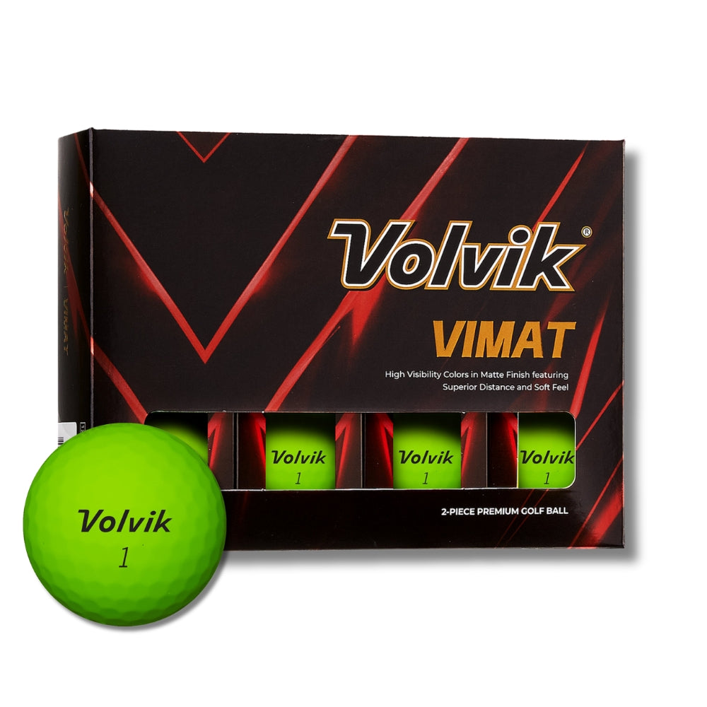 volvik vimat green matte golf ball with packaging #color_green