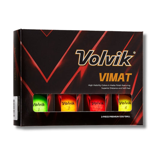 volvik vimat assorted colors (green, orange, red, yellow) matte golf balls #color_assorted