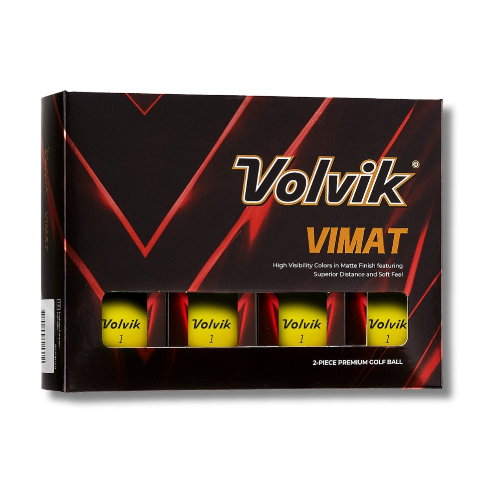 volvik vimat yellow matte golf ball packaging only #color_yellow