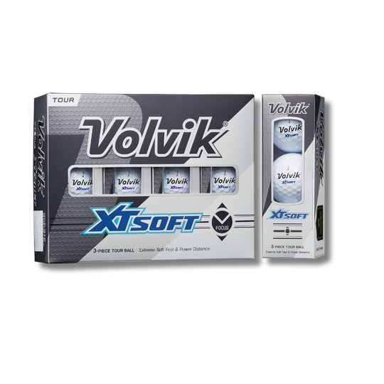 volvik xt soft white golf ball with packaging and sleeve #color_white