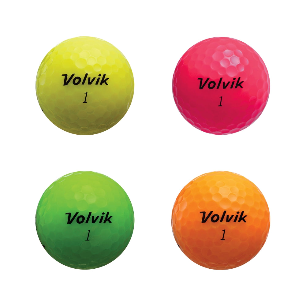 volvik crystal soft glossy golf ball assorted - yellow pink green orange #color_assorted