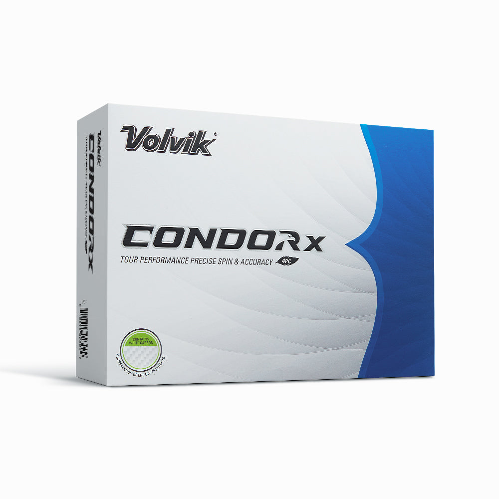 Volvik Condor X golf ball dozen box on a white background