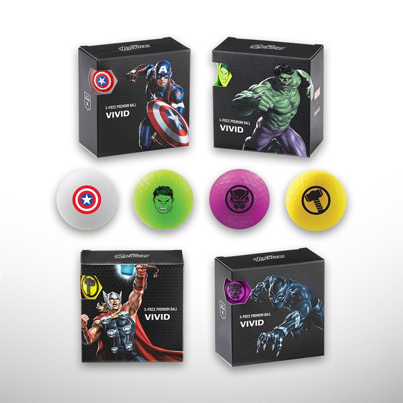 Marvel Avengers 4-Ball Pack Bundle | Limited Edition Character Golf ...
