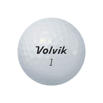 White golf ball with 'Volvik' branding on a white background