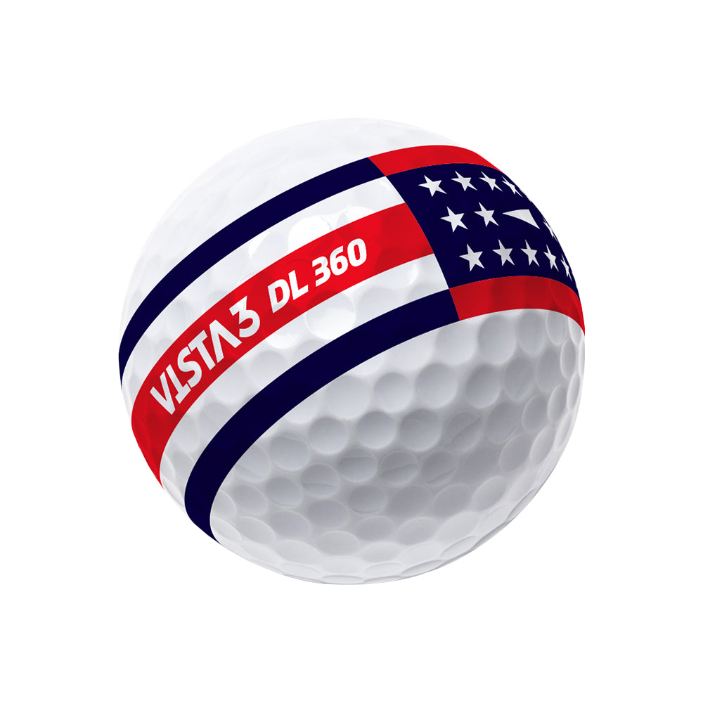 Volvikセットアップ Patriot Pack Vista3 Golf Balls | 360° Stars & Stripes Alignment