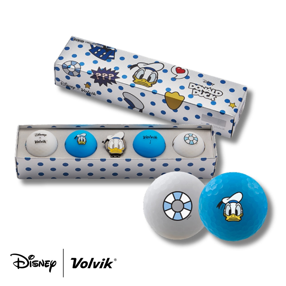 disney and volvik collab donald duck classic edition vivid golf balls gift set #character_donald-duck