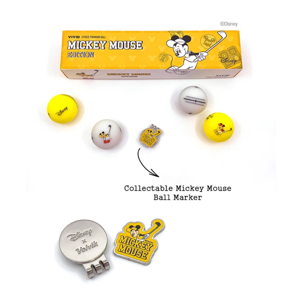 disney and volvik collab mickey mouse golf edition vivid golf balls gift set #character_mickey-mouse-golf