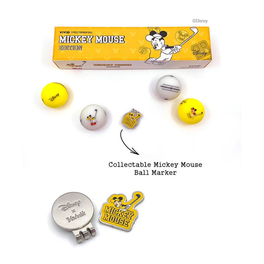 disney and volvik collab mickey mouse golf edition vivid golf balls gift set #character_mickey-mouse-golf