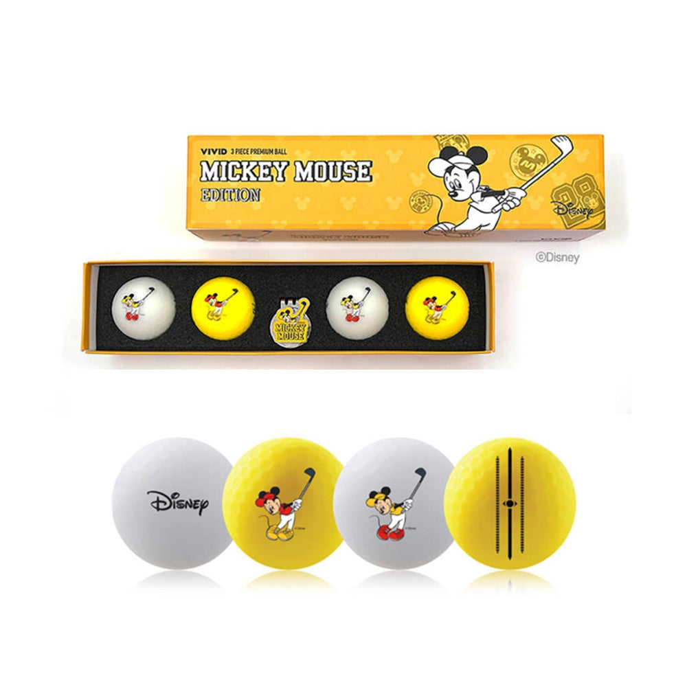 disney and volvik collab mickey mouse golf edition vivid golf balls gift set #character_mickey-mouse-golf