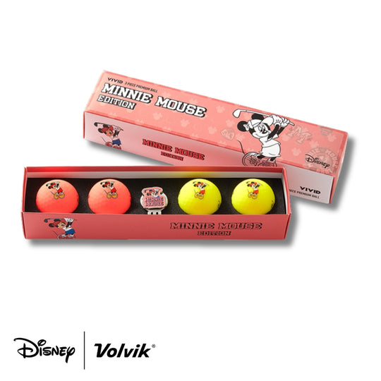 disney and volvik collab minnie mouse golf edition vivid golf balls gift set #character_minnie-mouse-golf