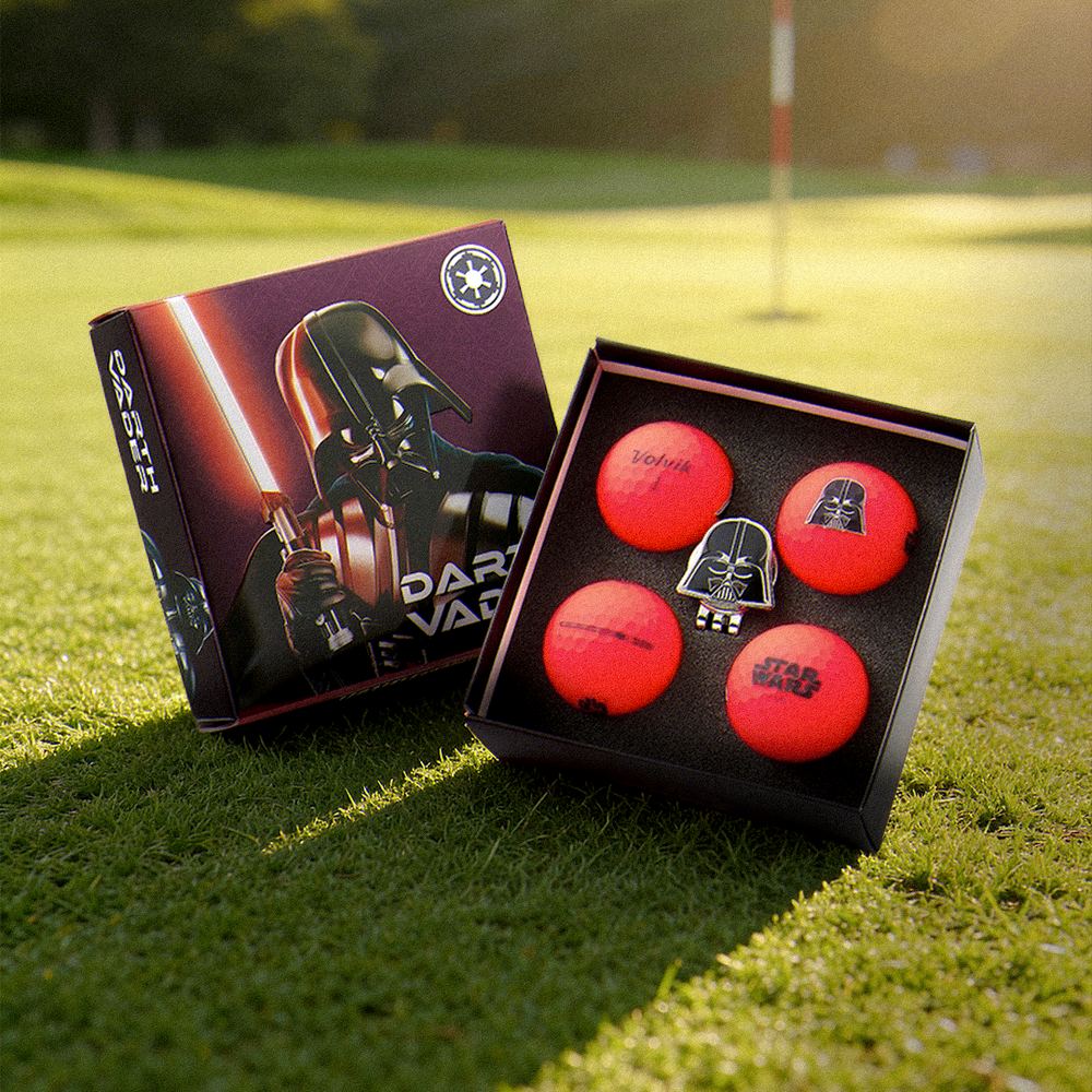 Star Wars Darth Vader Golf Balls | Volvik Vivid Soft Gift Set (4