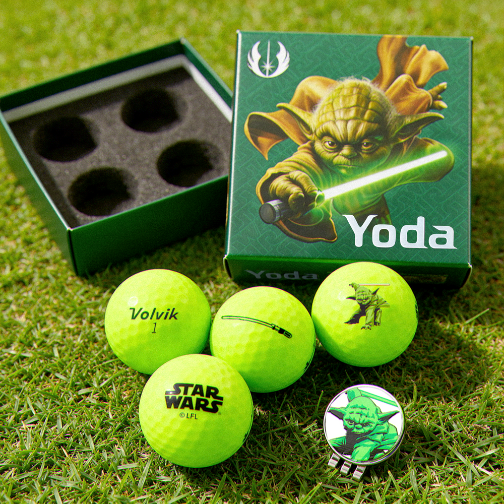 Star Wars Yoda Golf Balls | Volvik Vivid Soft Gift Set (4 Pack