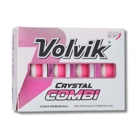 volvik crystal combi golf ball pink bcrf packaging
